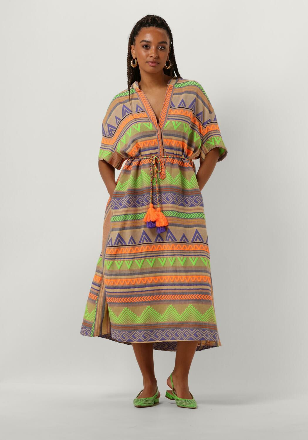 multi devotion midi jurk veloudenia