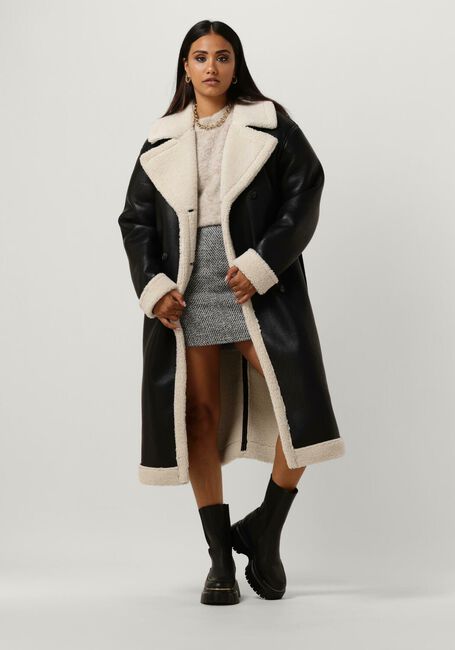 Zwarte FREEBIRD Faux fur jas WV-PU-FAKE-FUR-PES-23-2 - large