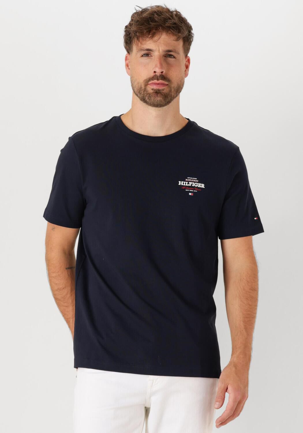 TOMMY HILFIGER Heren Polo's & T-shirts Monotype All American Tee Blauw