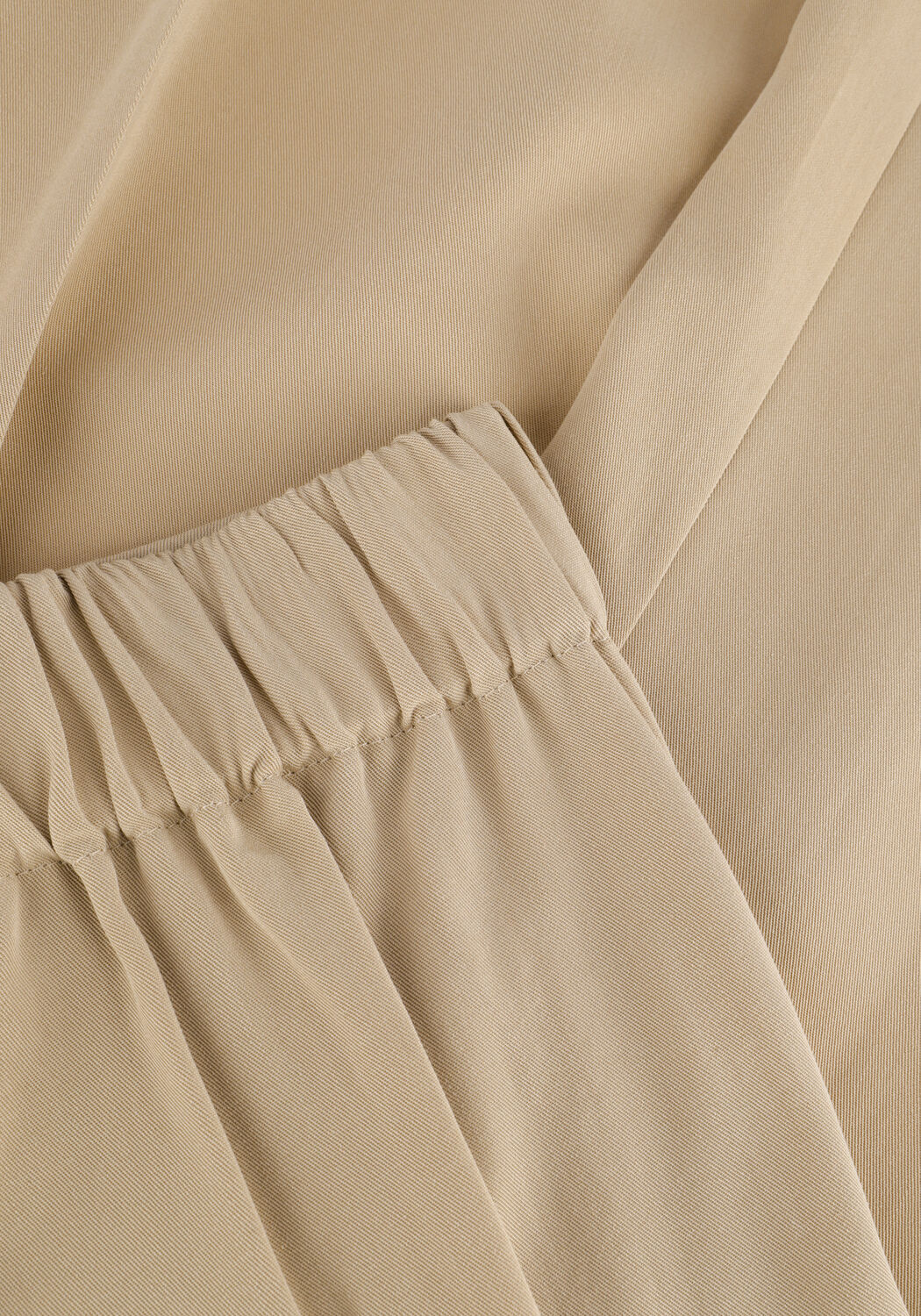 Bruine SUMMUM Wijde broek TROUSERS TENCEL - large