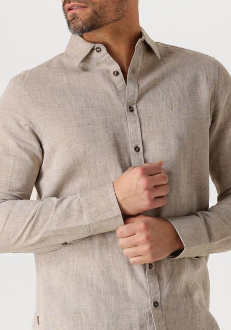 Zand PME LEGEND Casual overhemd LONG SLEEVE SHIRT COTTON LINEN 2 TONE - large