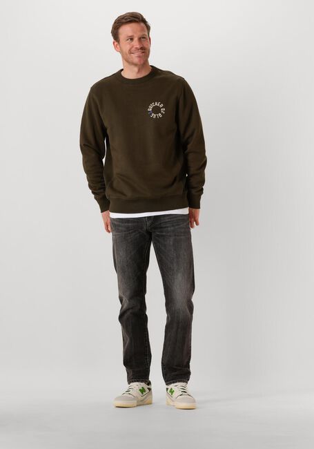Donkergroene BUTCHER OF BLUE Sweater ARMY CIRCLE CREW - large