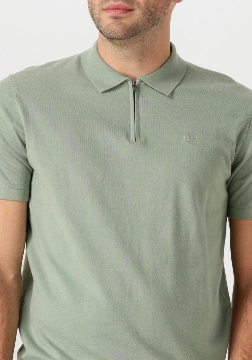 DSTREZZED Heren Polo's & T-shirts Dorian Zip Polo Groen