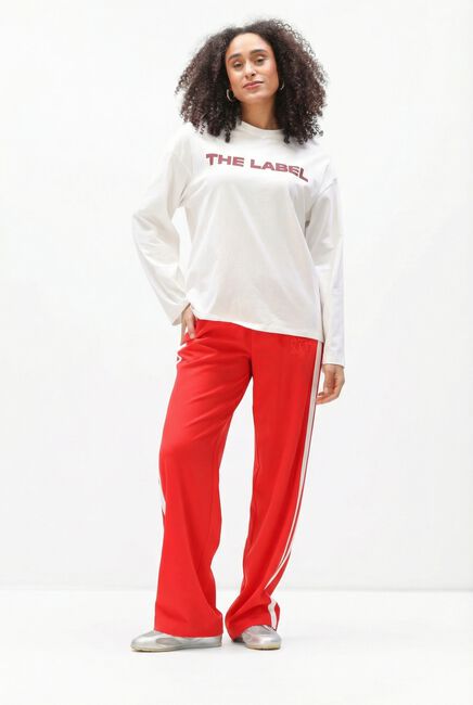 Rode ALIX THE LABEL Broeken LADIES WOVEN STRASS STRIPE PANTS - large