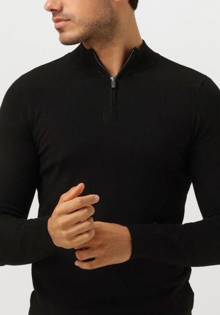 Zwarte PURE PATH Trui ESSENTIAL KNITWEAR HALFZIP SWEATER - large