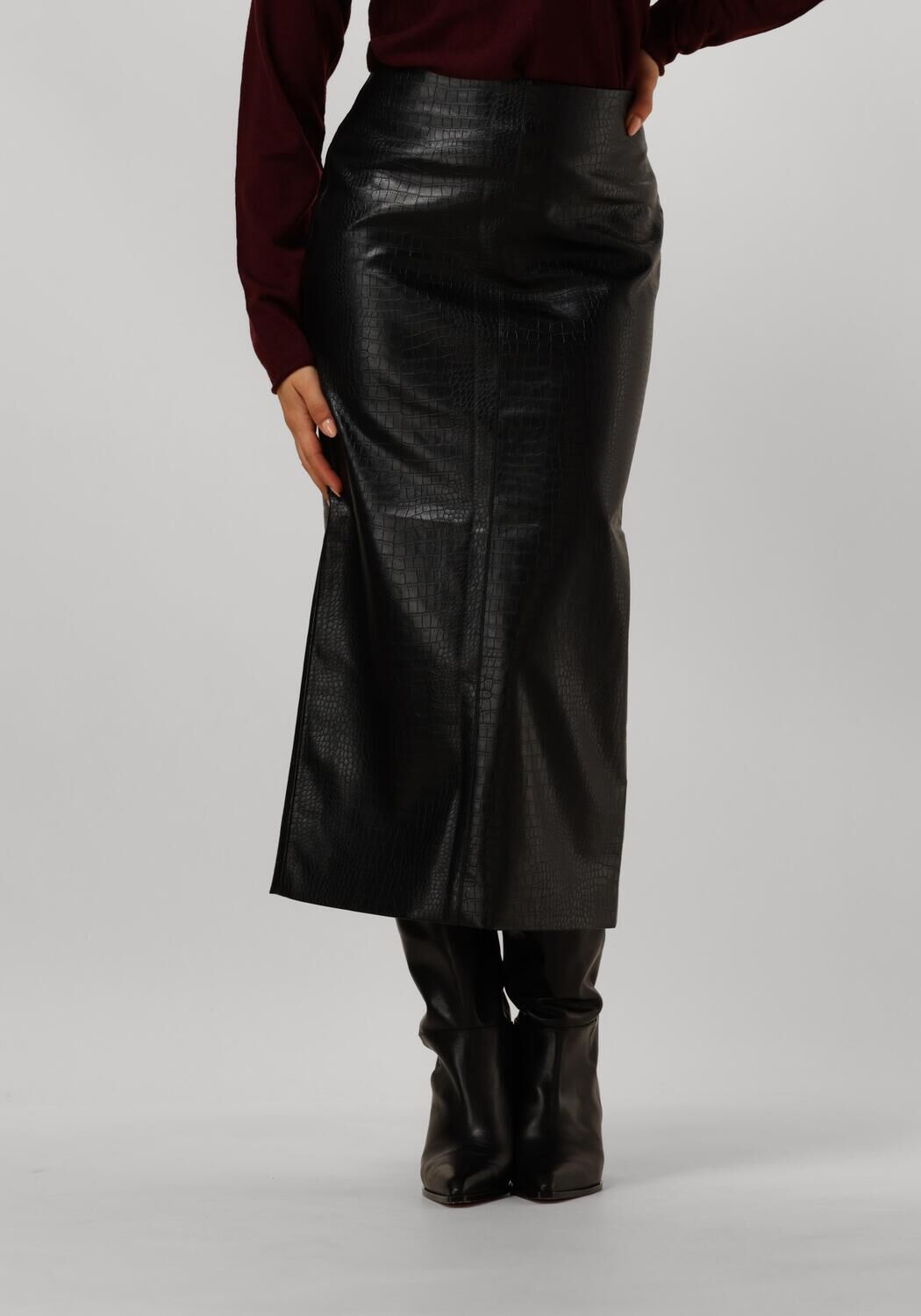 BRUUNS BAZAAR Dames Rokken Croco Tuanella Skirt Zwart