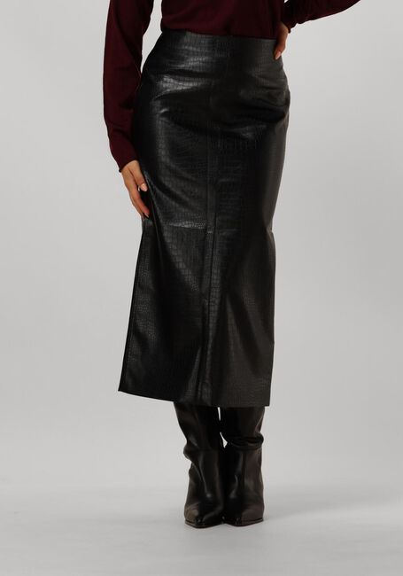 Zwarte BRUUNS BAZAAR Maxirok CROCO TUANELLA SKIRT - large