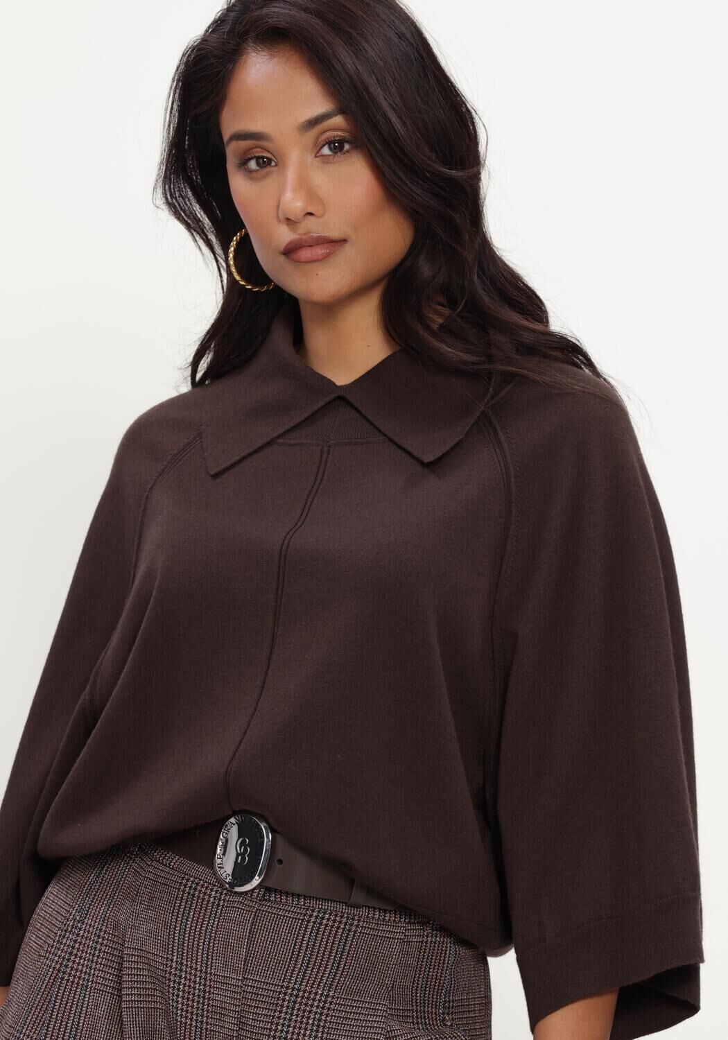Bruine CAROLINE BISS Trui 4249 - large