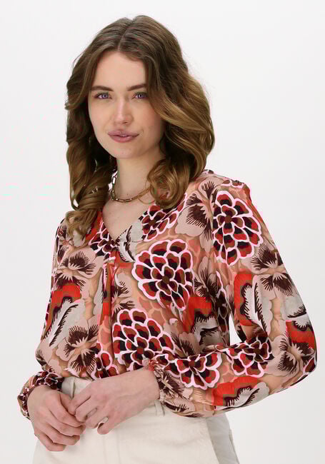 Oranje SUMMUM Blouses TOP V NECK BOLD FLOWERS - large