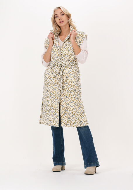 Gebroken wit Y.A.S. Kimono YASFLUMA QUILTED VEST LS. - large