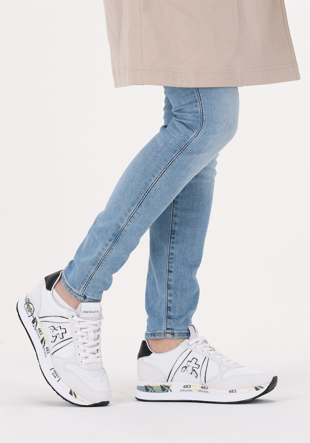 Witte PREMIATA Lage sneakers TRIS - large