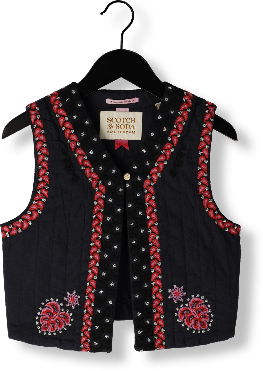 SCOTCH & SODA Meisjes Blazers Shorter-length Embroidered Gilet Blauw