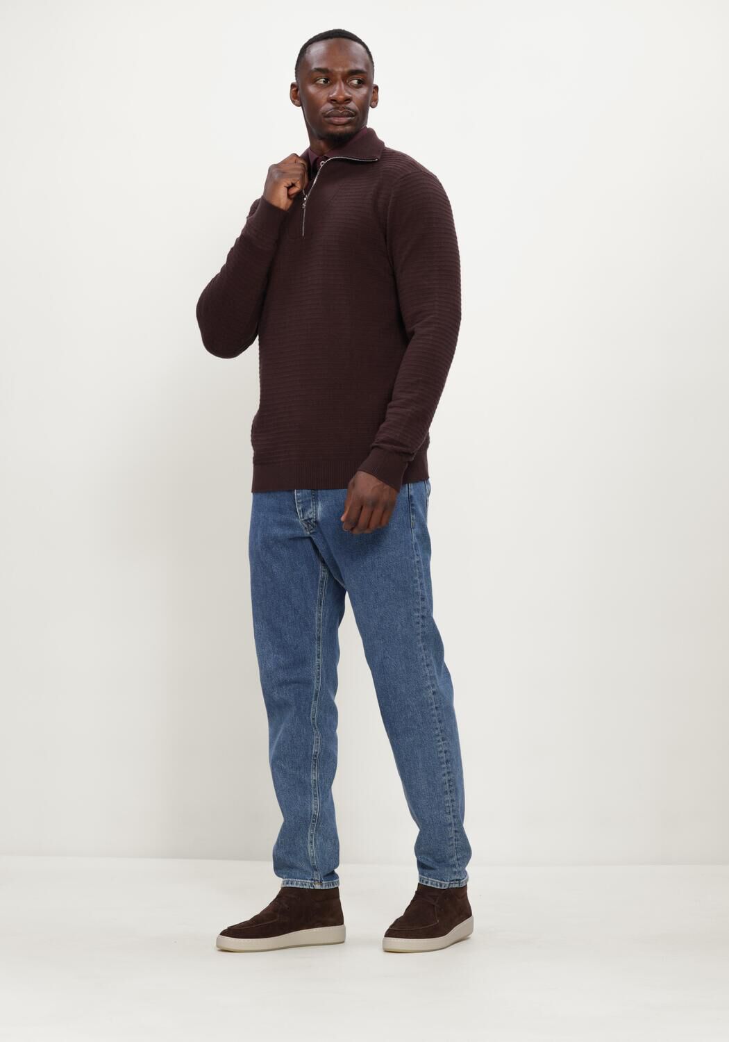 BLUE INDUSTRY Heren Overhemden Shirt Bordeaux
