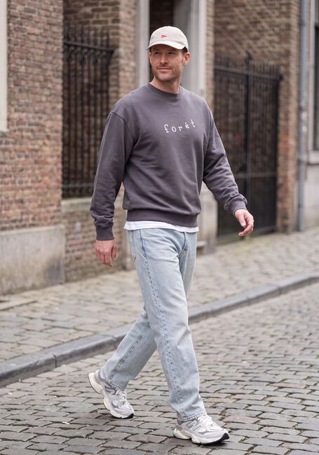 Donkergrijze FOR&Eacute;T Sweater ROPE SWEATSHIRT - large