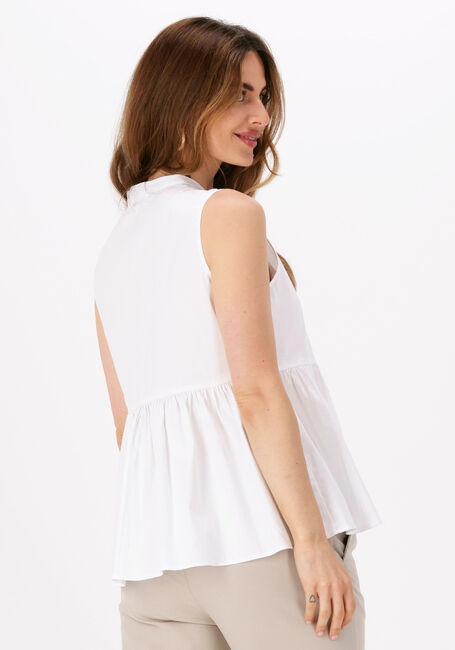 Witte LEVETE ROOM Blouses ISLA SOLID 51 TOP - large