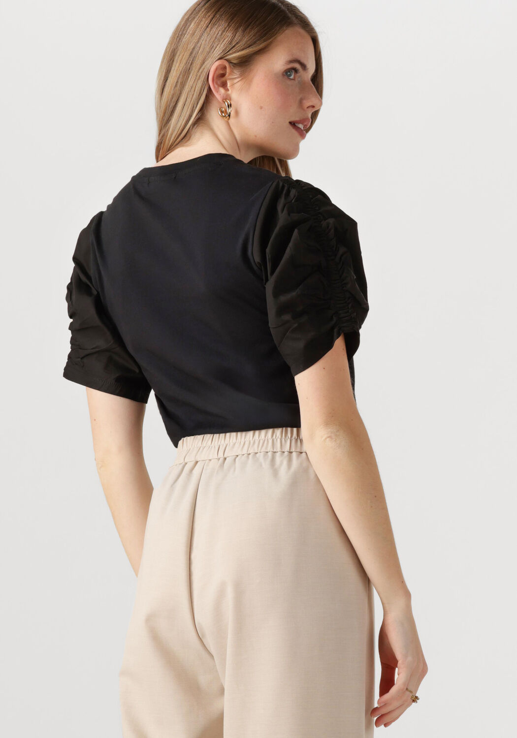INWEAR Dames Tops & T-shirts Payanaiw Woven Trim Shirt Zwart