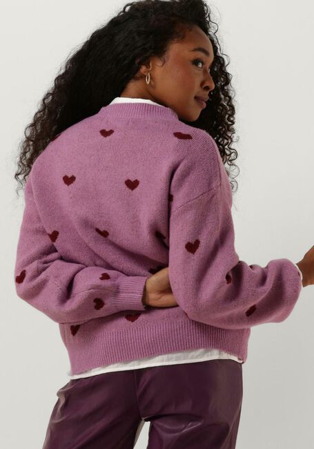 Paarse YDENCE Trui KNITTED SWEATER LUV - large