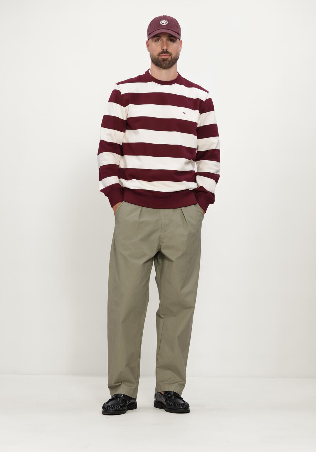 TOMMY HILFIGER Heren Truien & Vesten Essential Terry Crewneck Bordeaux