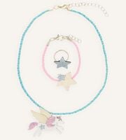 Lichtblauwe Mimi & Lula Sieraad FLYING UNICORN JEWELLERY SET - medium