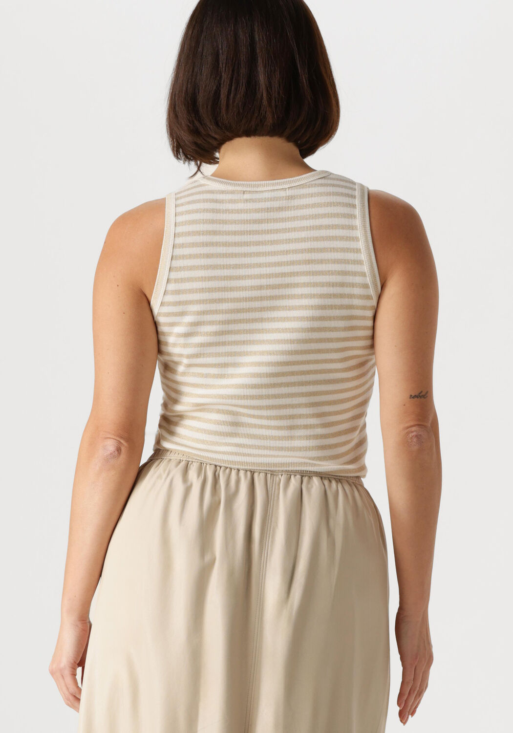 NUKUS Dames Tops & T-shirts Stefania Singlet Stripes Ecru
