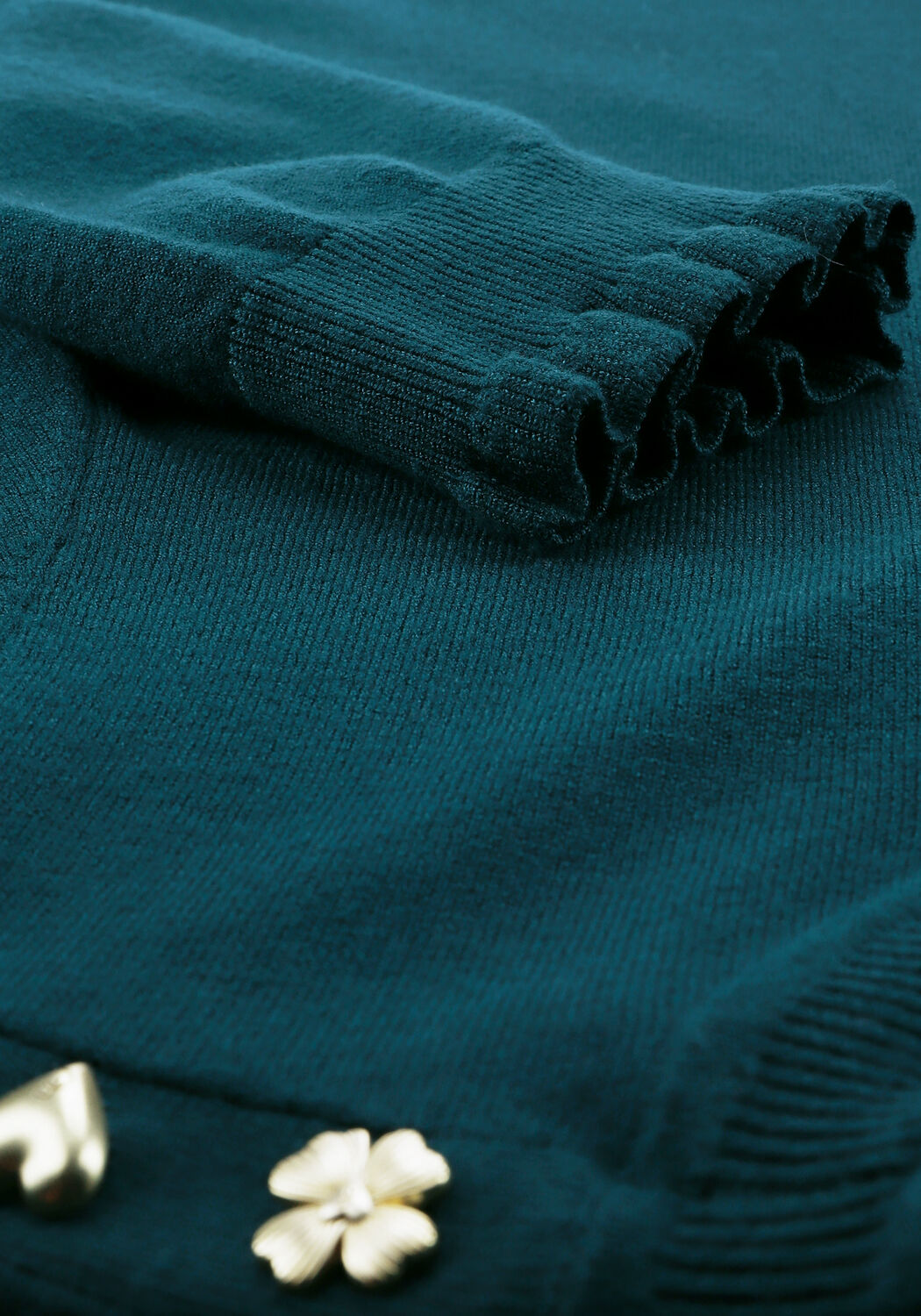 Groene FABIENNE CHAPOT Trui MOLLY FRILL PULLOVER - large