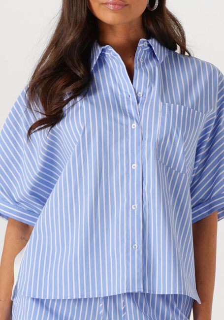 Blauwe CATWALK JUNKIE Blouses SHORT SLEEVE BLOUSE WITH GRAPHIC - large