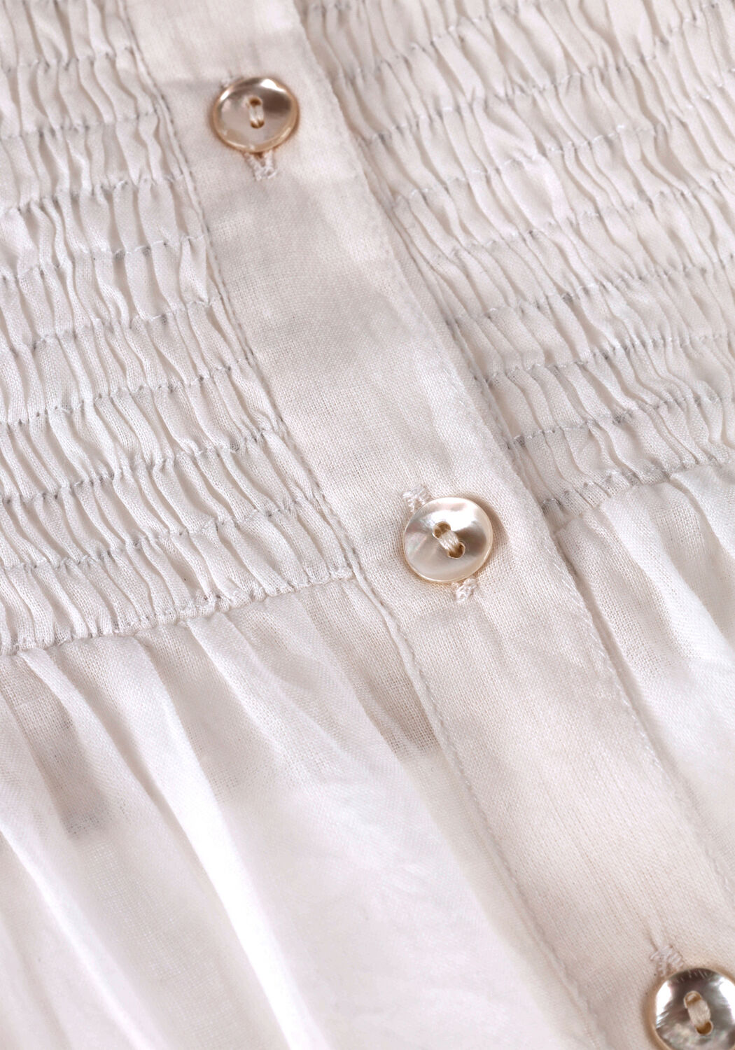 Witte ANTIK BATIK Blouses HITA SMOCKED - large