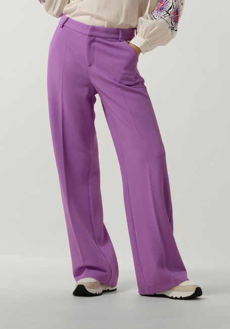 Lila POM AMSTERDAM Wijde broek PIQUE WIDE LEG PURPLE PANTS - large