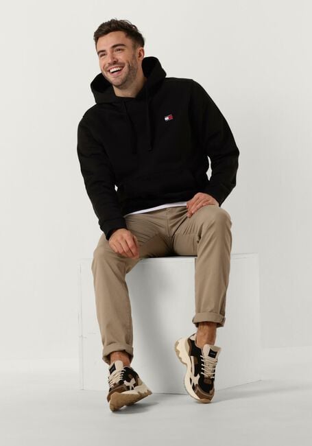 Zwarte TOMMY JEANS Sweater TJM REG BADGE HOODIE EXT - large
