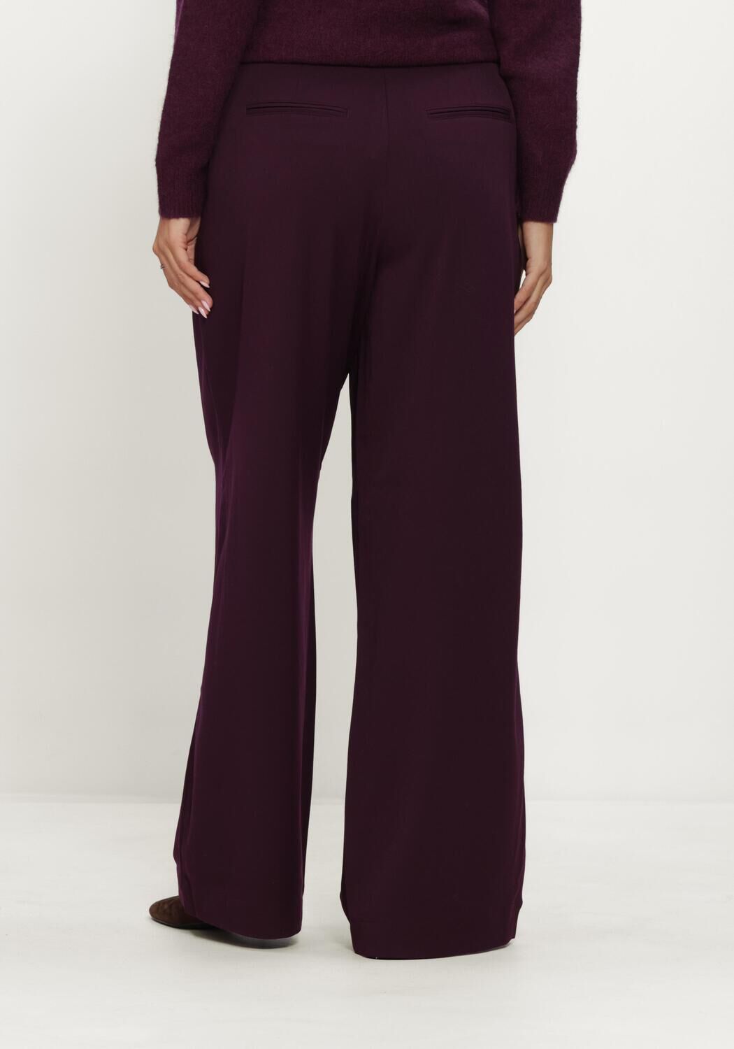 Bordeaux MSCH COPENHAGEN Pantalon MSCHHENRIKA HW PANTS - large