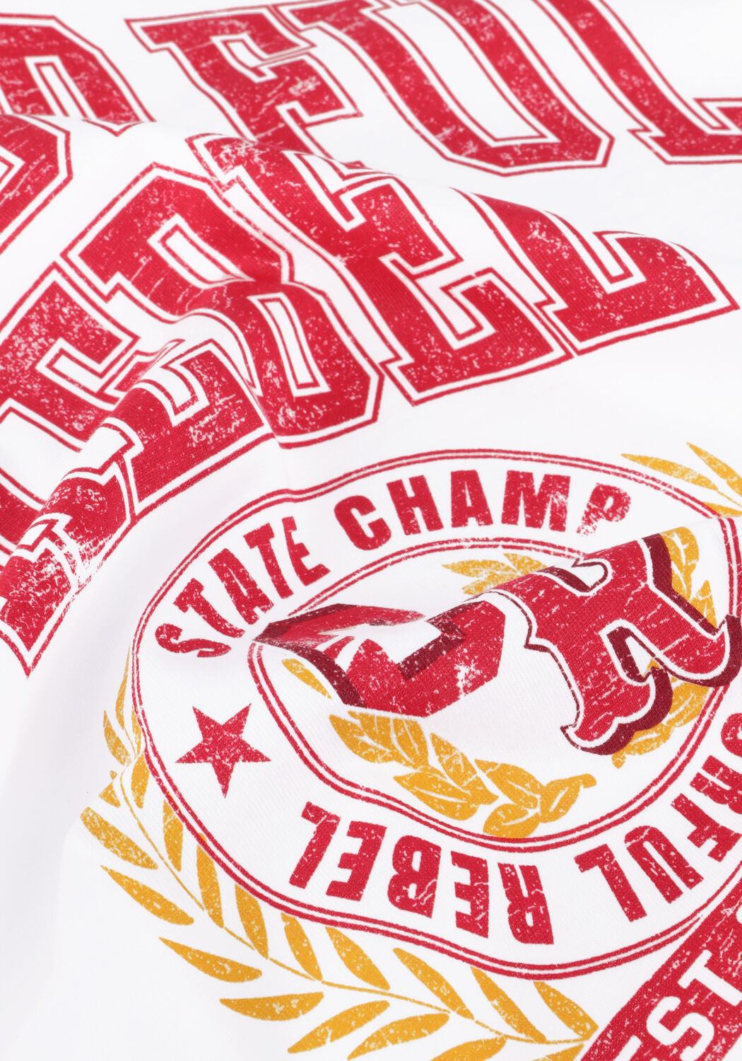 Witte COLOURFUL REBEL T-shirt CR VARSITY LOOSEFIT TEE - large