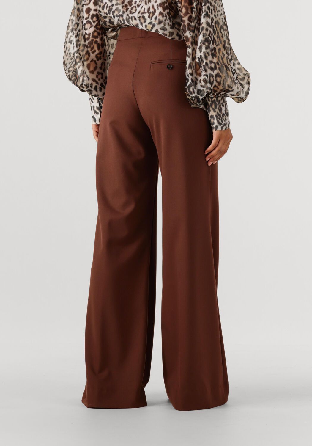 Bruine ACCESS Wijde broek D54-5038-159 | Omoda