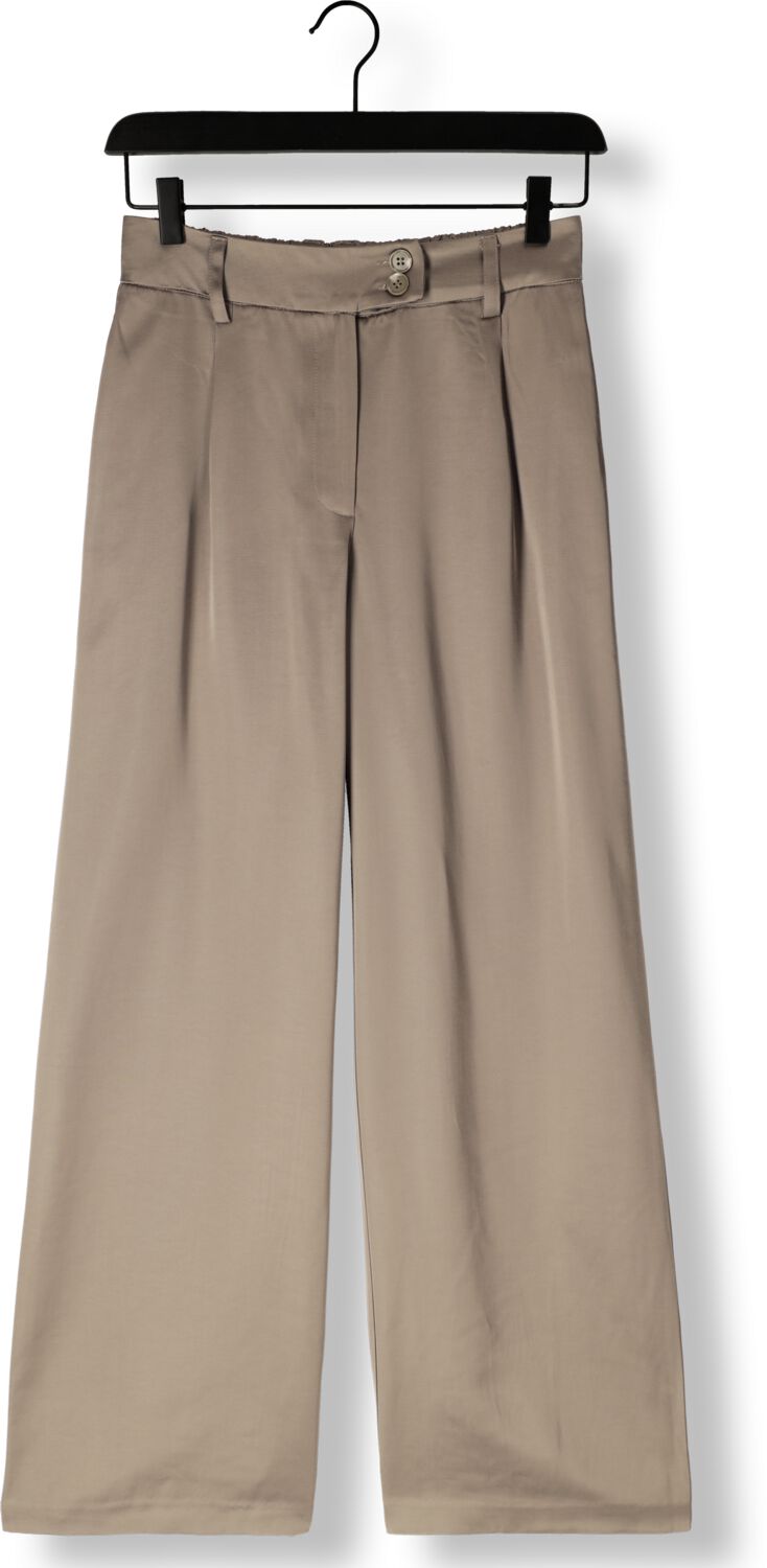 WITHBLACK Dames Broeken Wblmilan Sateen Wide Pant Taupe