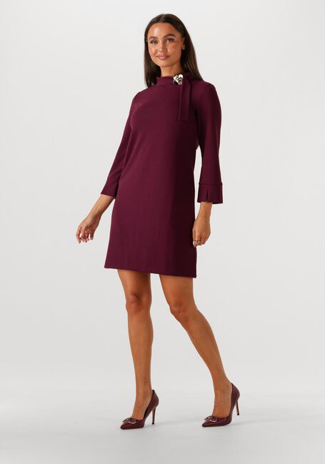 Bordeaux ANA ALCAZAR Mini jurk DRESS NECK CLASP - large