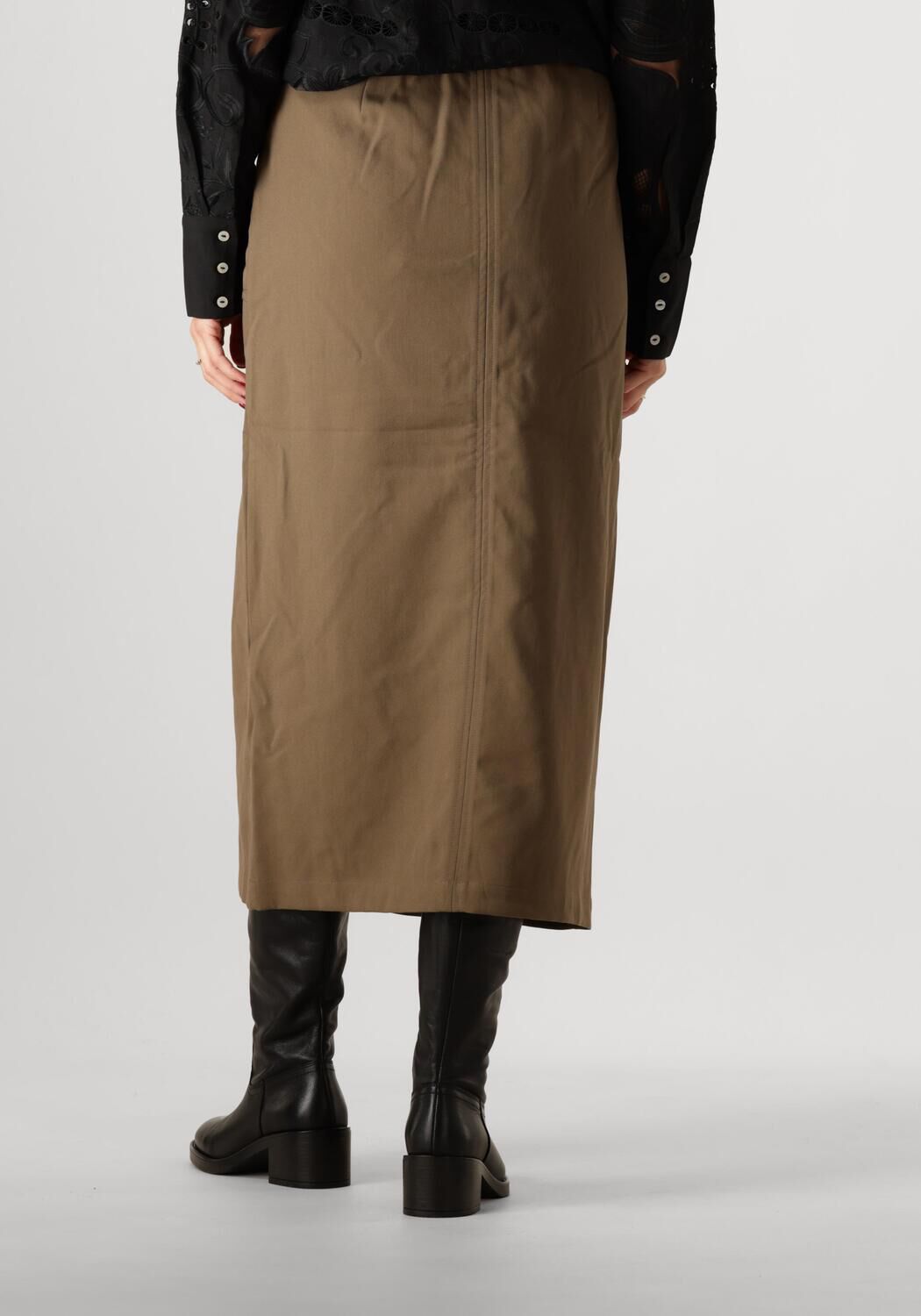 Y.A.S. Dames Rokken Yascappa Hw Ankle Skirt Bruin