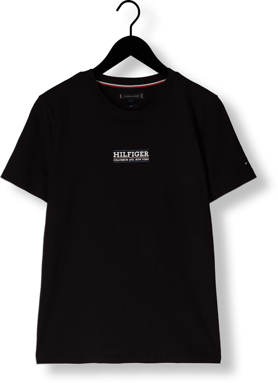 TOMMY HILFIGER Heren Polo's & T-shirts Small Hilfiger Tee Zwart