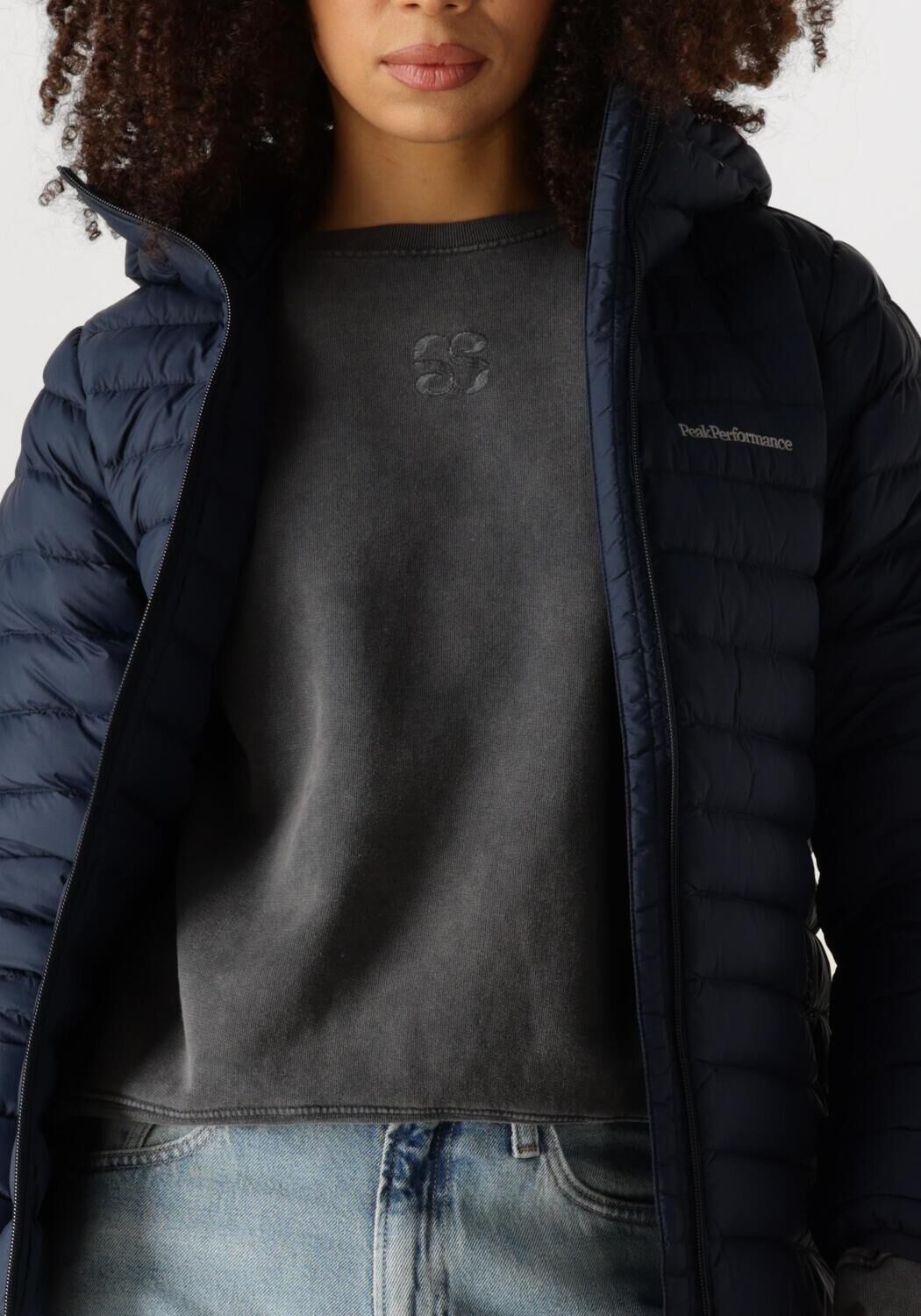 PEAK PERFORMANCE Dames Jassen W Down Liner Hood Jacket Blauw