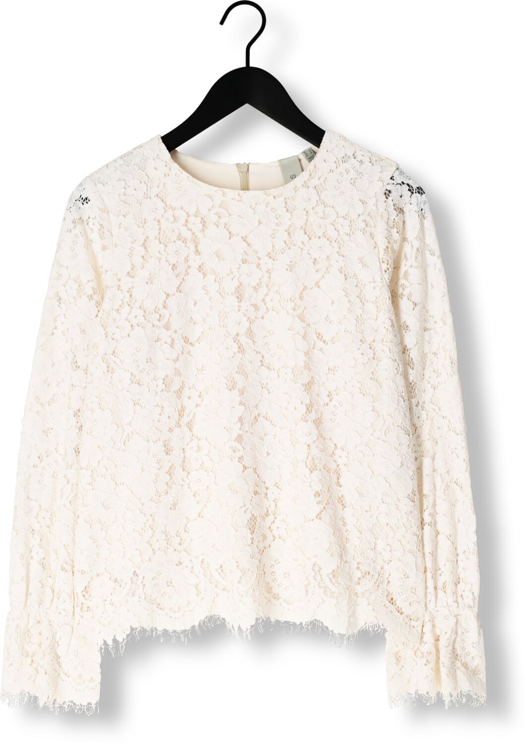 Y.A.S. Dames Tops & T-shirts Yasperla Ls Lace Top S. Noos Ecru