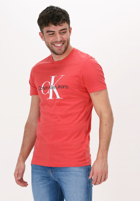 Oranje CALVIN KLEIN T-shirt SEASONAL MONOGRAM TEE - large