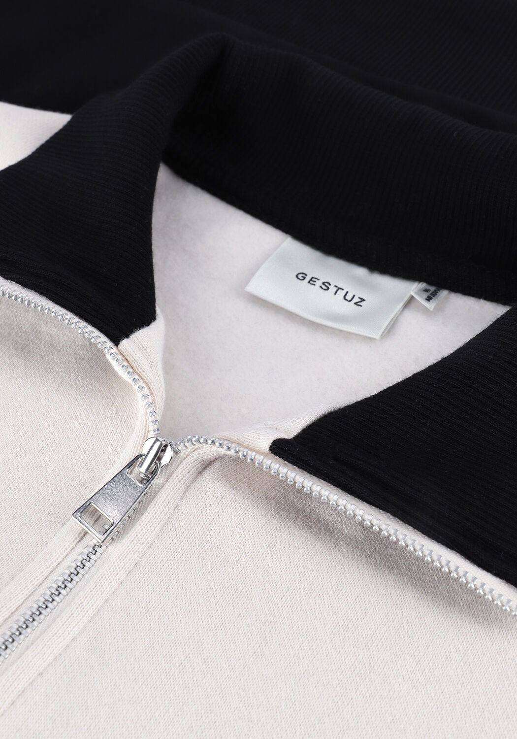 Zwarte GESTUZ Sweater HELLEN GZ CB ZIPPER PULLOVER - large