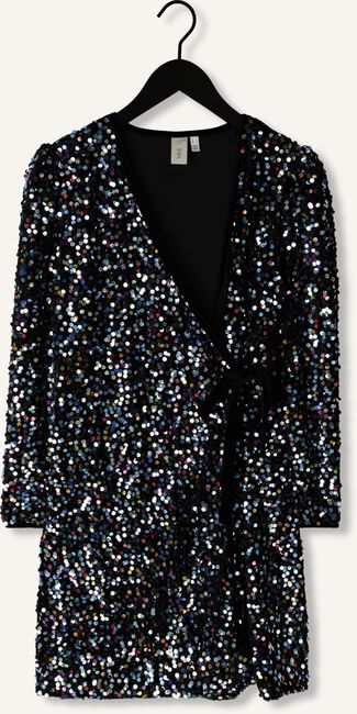 Zwarte Y.A.S. Mini jurk YASKILLO SEQUIN LS WRAP DRESS Zwarte Y.A.S. Mini jurk YASKILLO SEQUIN LS WRAP DRESS - large