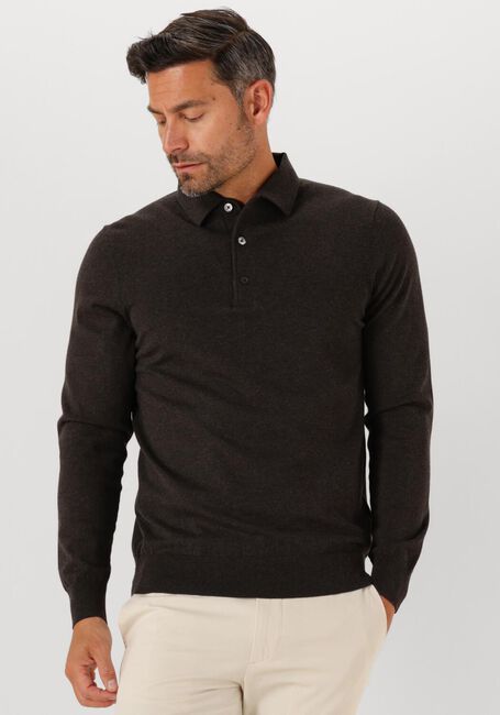 Zwarte PROFUOMO Polo POLO ONEPIECE LS - large