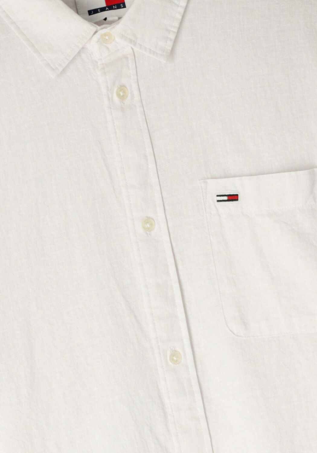 Witte TOMMY JEANS Casual overhemd TJM REG LINEN BLEND SHIRT - large