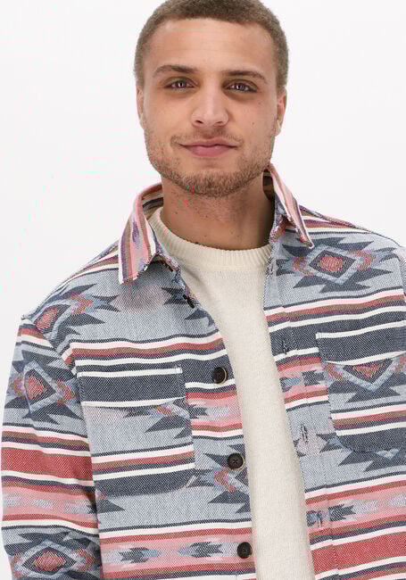 Blauwe ANERKJENDT Overshirt AKHANKY JACQUARD OVERSHIRT - large