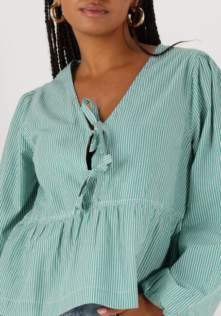 Groene NEO NOIR Blouses ESMEE SMALL STRIPE BLOUSE - large
