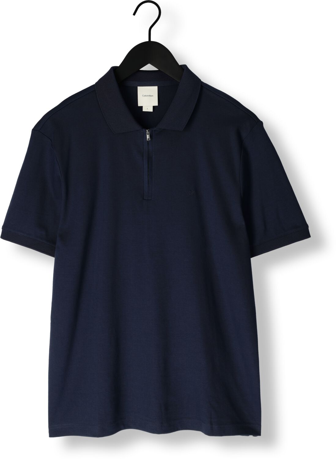 CALVIN KLEIN Heren Polo's & T-shirts Liquid Touch Welt Zip Polo Donkerblauw