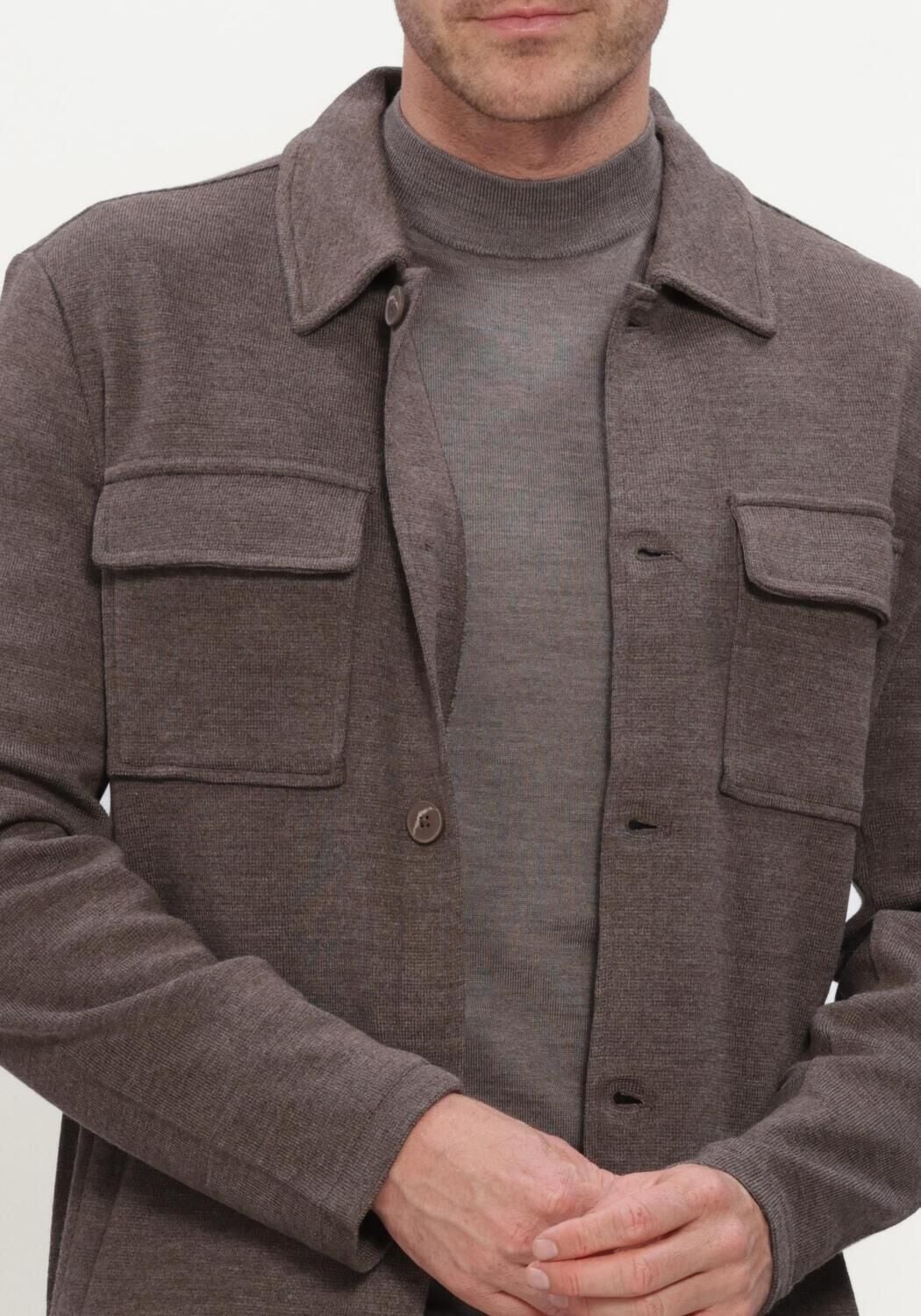 STEFANO LAURAN Heren Overshirts Overshirt Bruin