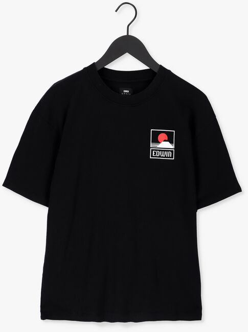 Zwarte EDWIN T-shirt SUNSET ON MT. FUIJ TS - large