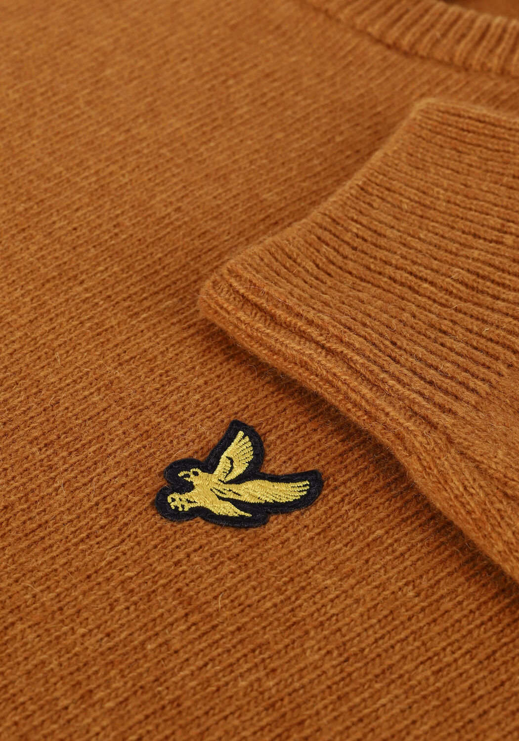 Oranje LYLE & SCOTT Trui CREW NECK LAMBSWOOL BLEND JUMP - large