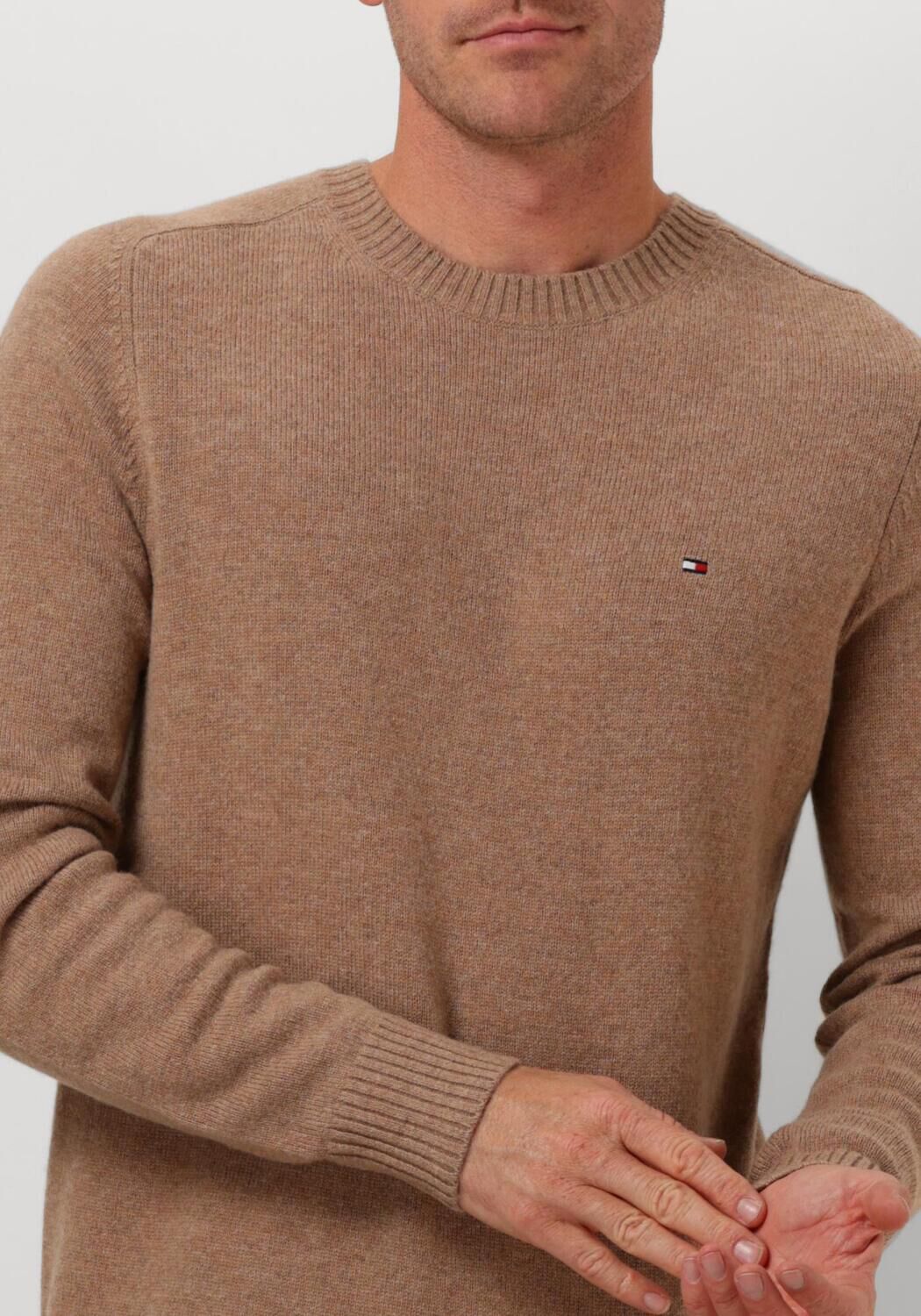 TOMMY HILFIGER Heren Truien & Vesten Lambswool Crew Neck Camel
